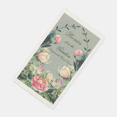 使い捨てゲストタオル50数量Peonies from Garden (コーナー)