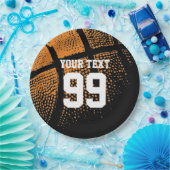 使い捨てバスケットボールバースデーパーティーディナープレート ペーパープレート (パーティー)