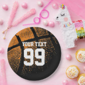 使い捨てバスケットボールバースデーパーティーディナープレート ペーパープレート (パーティー)