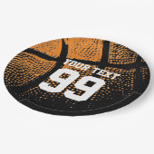 使い捨てバスケットボールバースデーパーティーディナープレート ペーパープレート (アングル)