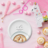 使い捨てブライダルシャワープレートラテテーマ ペーパープレート (パーティー)