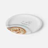 使い捨てブライダルシャワープレートラテテーマ ペーパープレート (アングル)