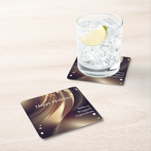 使い捨て企業の紙コースター スクエアペーパーコースター (インサイチュ)