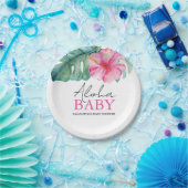 使い捨て熱帯ベビーシャワー ペーパープレート (パーティー)
