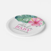 使い捨て熱帯ベビーシャワー ペーパープレート (アングル)