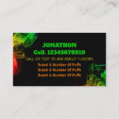 使い捨て空気入りパフバー黒名刺 名刺 (裏面)