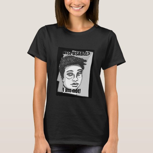 使い捨て？女性 Tシャツ (正面)