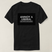 使い方の自由主義の事実と論理Politicaを悩ますおもしろい Tシャツ (デザイン正面)