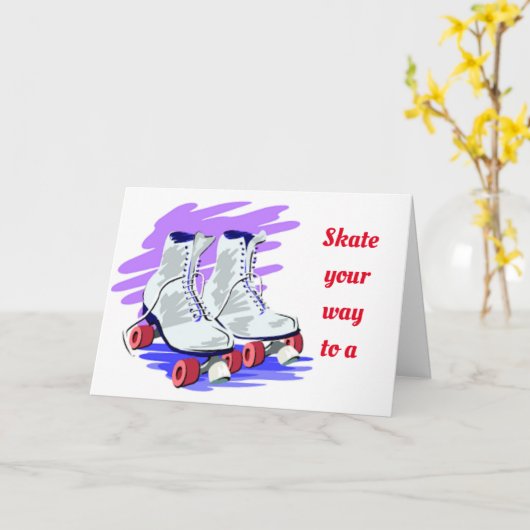 ***使い方をスケートして、非常にハッピーバースデーカードを使用 カード (黄色い花)