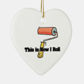 使い方転が絵を描(Roller) セラミックオーナメント (右)