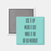 使い果たす、使い果たす衣服を出す マグネット (正面/裏面)