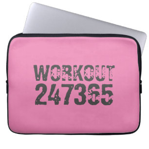 使い込まれたようなスクラッチ加工 Workout 247365 ピンク ラップトップスリーブ