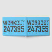 使い込まれたような風合いがかっこいい Workout 247365 ブルー ゲストブック (全面)