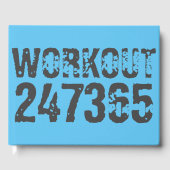 使い込まれたような風合いがかっこいい Workout 247365 ブルー ゲストブック (正面)
