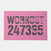使い込まれたような風合いがかわいい Workout 247365 ピンク ドアマット (正面)