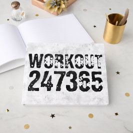 使い込まれたような風合いのテキスト Workout 247365 ラスティック ゲストブック