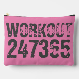 使い込まれたような風合いのWorkout 247365 ピンク アクセサリーポーチ
