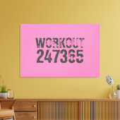 使い込まれたような風合いのWorkout 247365 ピンク キャンバスプリント (インサイチュ (リビング))