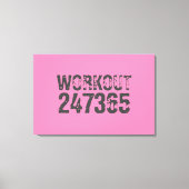 使い込まれたような風合いのWorkout 247365 ピンク キャンバスプリント (正面)