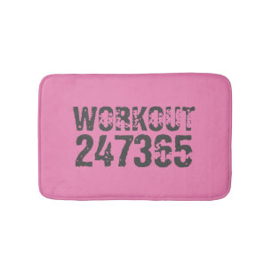 使い込まれたような風合いのWorkout 247365 ピンク バスマット