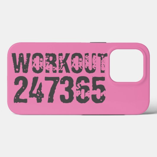 使い込まれたような風合いのWorkout 247365 ピンク Case-Mate iPhoneケース (裏面 (横))
