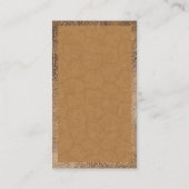 使い込まれた茶色の革 名刺 (裏面)