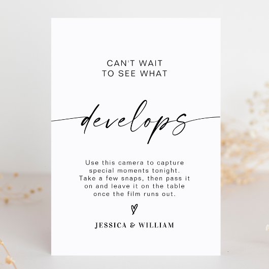 使モダン結婚い捨てカメラのサイン 台座サイン