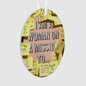 使命を受けたやる気を起こさせる女 オーナメント (正面)