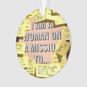 使命を受けたやる気を起こさせる女 オーナメント (正面)