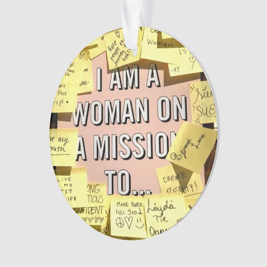 使命を受けたやる気を起こさせる女 オーナメント (正面)
