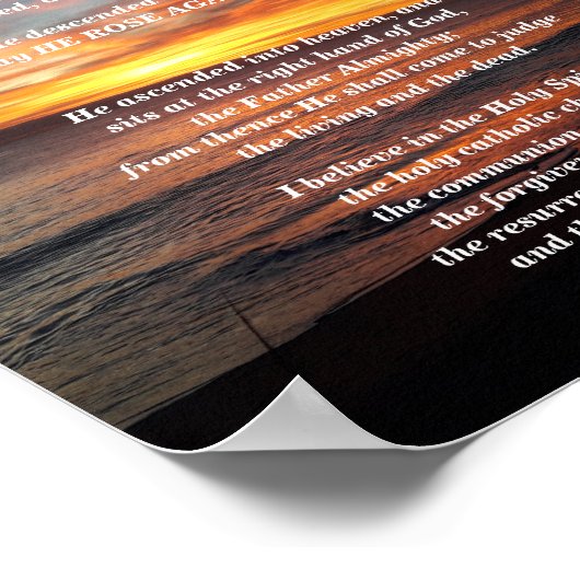 使徒たちのキリスト教の信仰告白 ポスター (角)