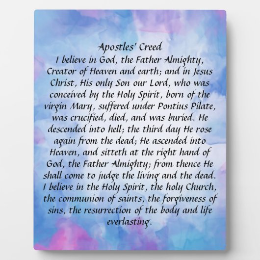 使徒たちの信条 フォトプラーク (正面)