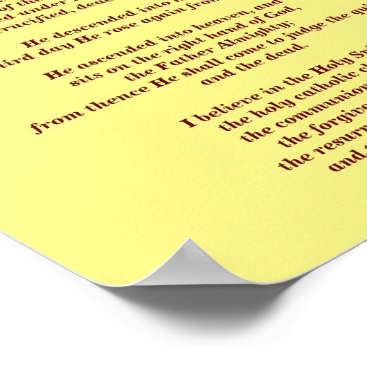 使徒たちの信条 ポスター (角)