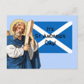 使徒とスコットランド国旗の聖アンドリュー ポストカード (正面)