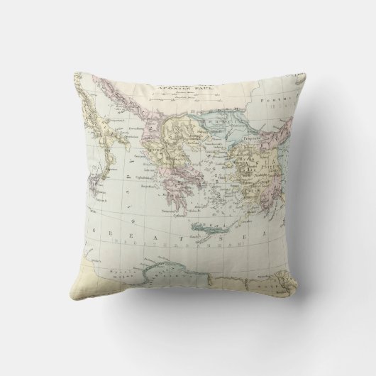 使徒のポールの宣教師旅行の地図 クッション (裏面)