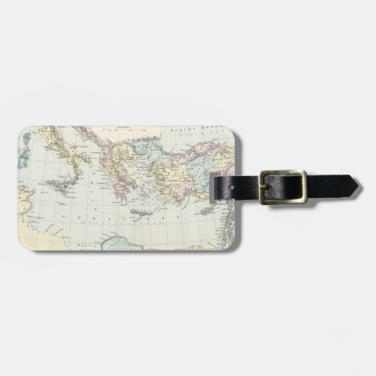 使徒のポールの宣教師旅行の地図 ラゲッジタグ (正面横)