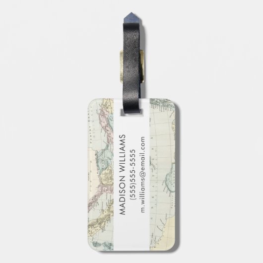 使徒のポールの宣教師旅行の地図 ラゲッジタグ (裏面縦)