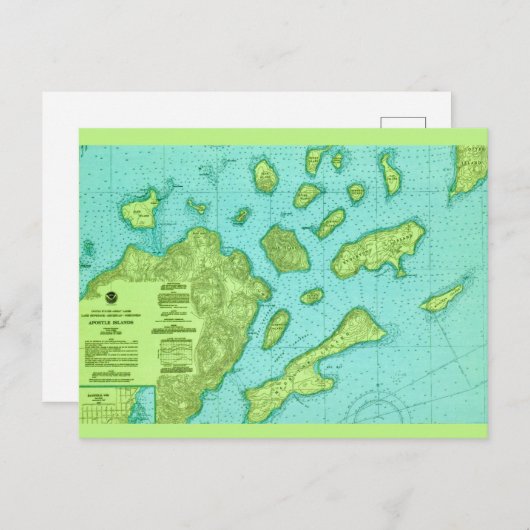 使徒の島の地図はがき ポストカード (正面/裏面)