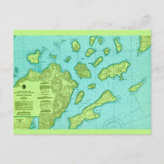 使徒の島の地図はがき ポストカード (正面)