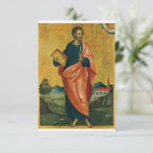 使徒の正統なアイコンの聖バーソロミュー サンキューカード (スタンド正面)