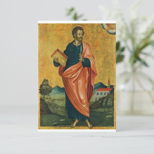 使徒の正統なアイコンの聖バーソロミュー サンキューカード (スタンド正面)