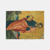 使徒の正統なアイコンの聖バーソロミュー フリースブランケット (正面(横))