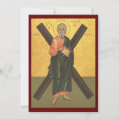 使徒の聖アンドリューのアイコン祈りの言葉カード シーズンカード (正面)