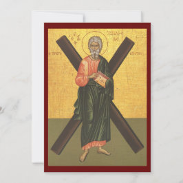 使徒の聖アンドリューのアイコン祈りの言葉カード シーズンカード