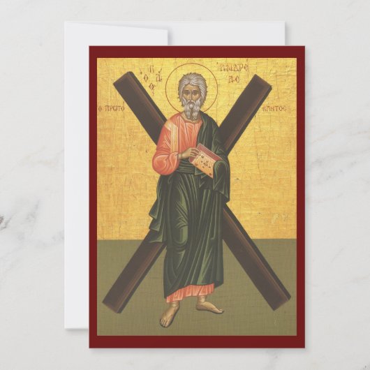 使徒の聖アンドリューのアイコン祈りの言葉カード シーズンカード (正面)