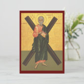 使徒の聖アンドリューのアイコン祈りの言葉カード シーズンカード (スタンド正面)