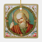 使徒の聖トマス(JMAS 12) セラミックオーナメント (裏面)