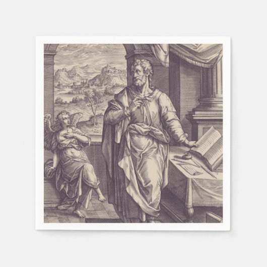 使徒の聖マタイ スタンダードカクテルナプキン (正面)