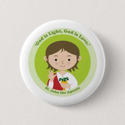 使徒の聖ヨハネ 缶バッジ (正面)