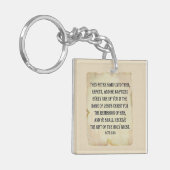 使徒の聖書の信者のための2:38 Keychainは機能します キーホルダー (正面左)